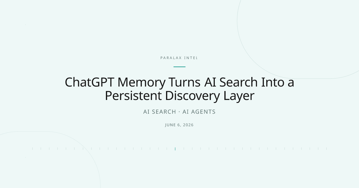 ChatGPT Memory Turns AI Search Into a Persistent Discovery Layer — Paralax intelligence image