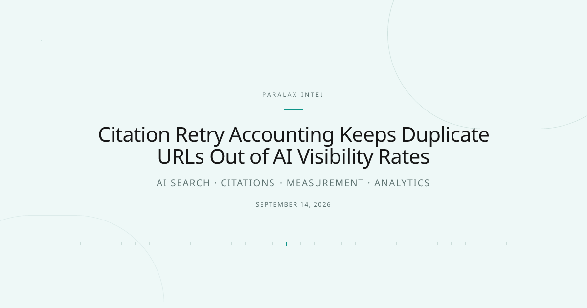 Citation Retry Accounting Keeps Duplicate URLs Out of AI Visibility Rates — Paralax intelligence image