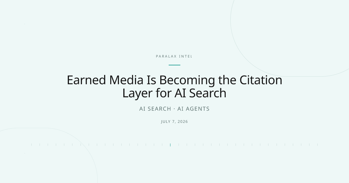 Earned Media Is Becoming the Citation Layer for AI Search — Paralax intelligence image