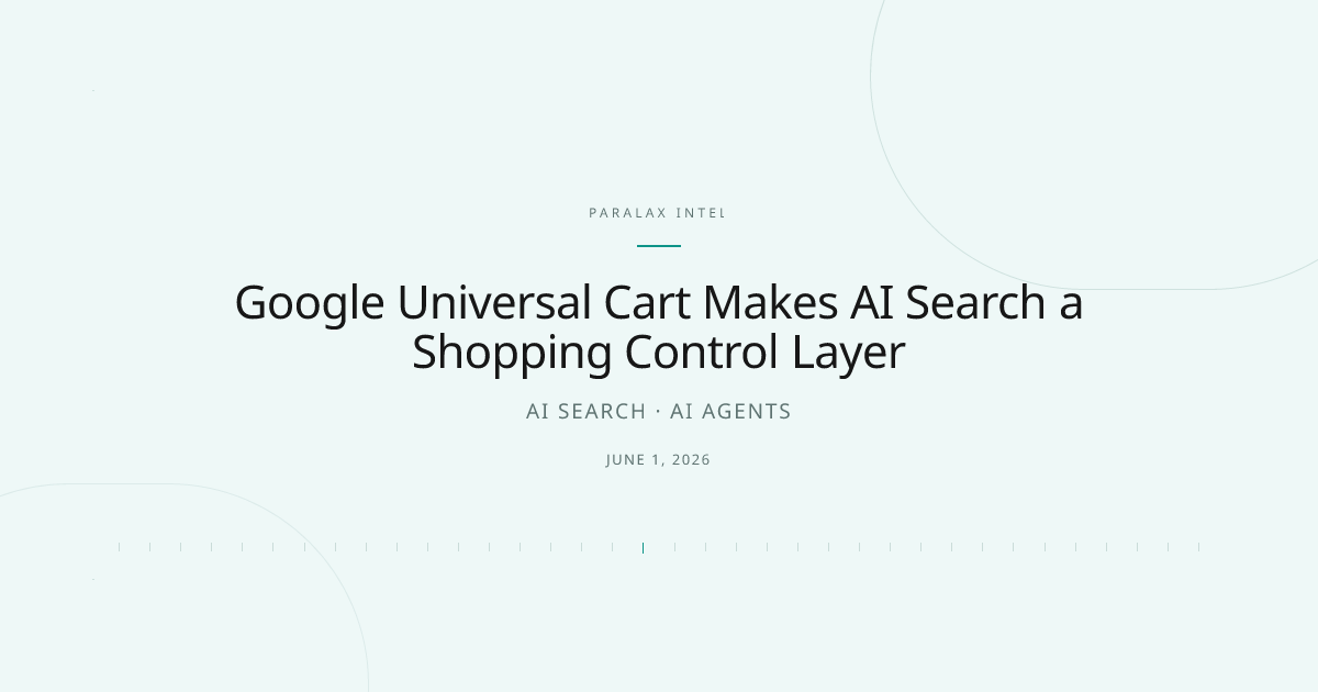 Google Universal Cart Makes AI Search a Shopping Control Layer — Paralax intelligence image