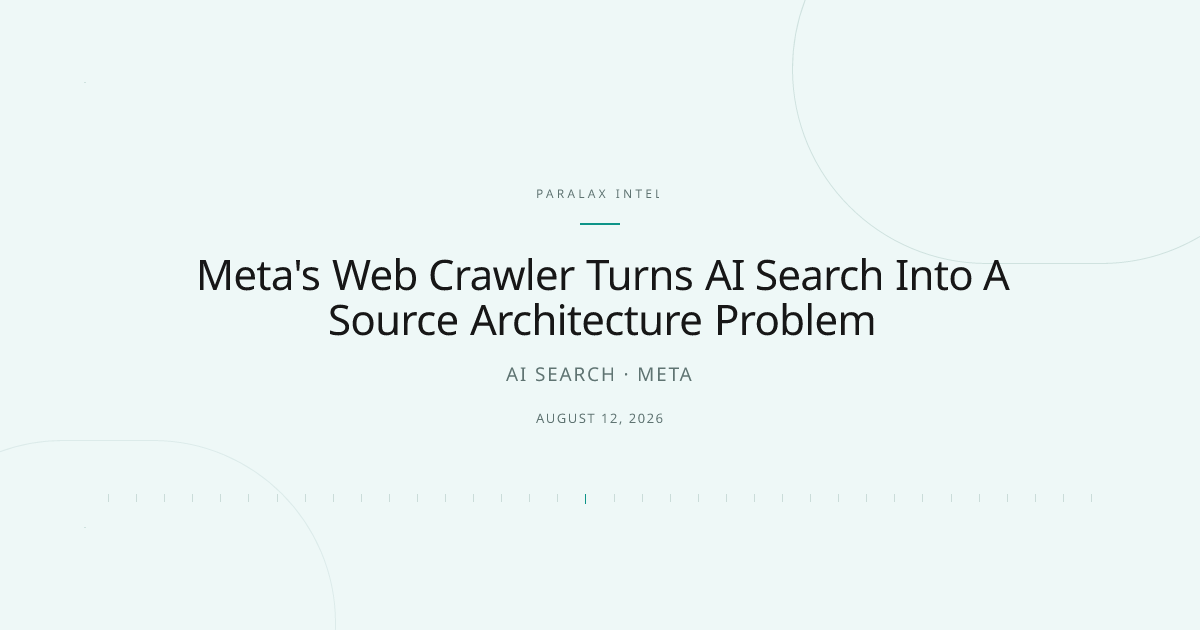Meta's Web Crawler Turns AI Search Into A Source Architecture Problem — Paralax intelligence image