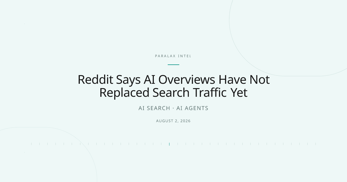 Reddit Says AI Overviews Have Not Replaced Search Traffic Yet — Paralax intelligence image