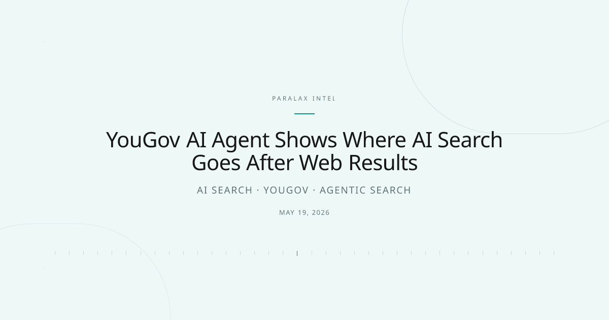 YouGov AI Agent Shows Where AI Search Goes After Web Results — Paralax intelligence image